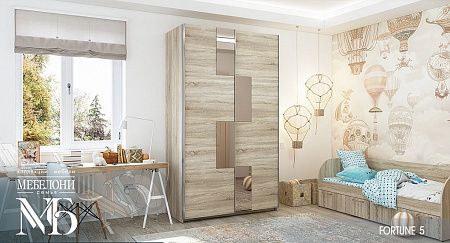 Шкаф-купе Fortune-5 1,4м.секция 600/800 (б)