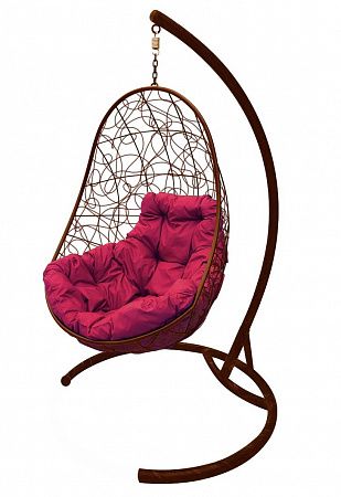 Подвесное кресло "Овал" с ротангом