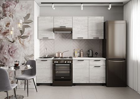 Кухонный гарнитур "Сканди" 2,0 м №2 со столешницей (б)