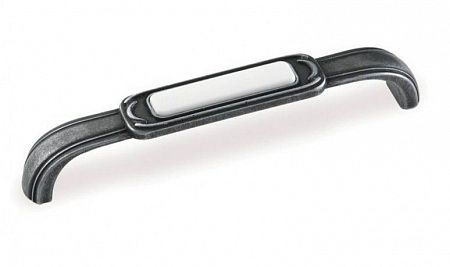 Ручка-скоба "FS 139" 128 старое олово/белый